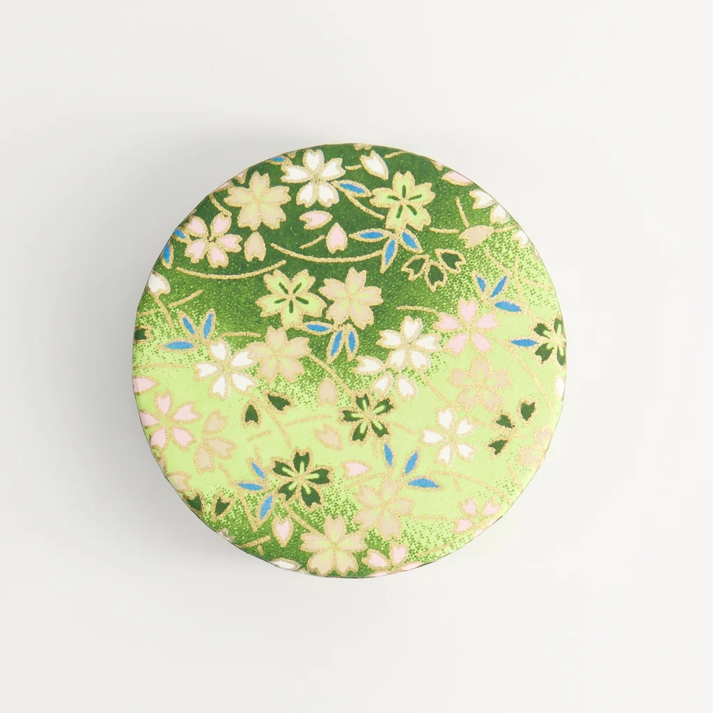 Matcha with Sakura Tea Container 7.5x3.3cm 30g Green - Image 3